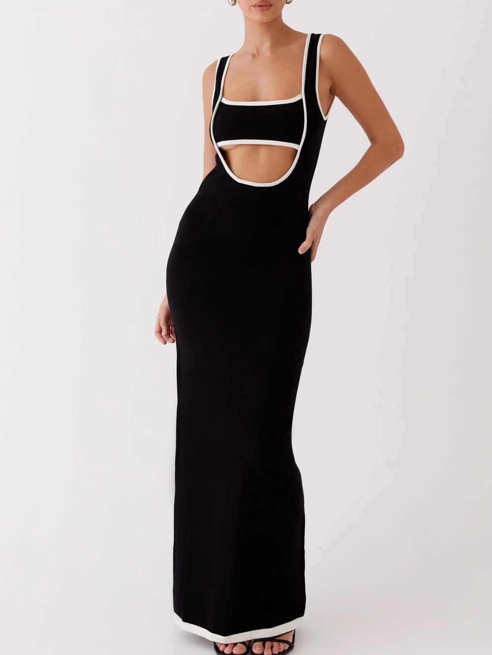 PEPPERMAYO Lots in Paris Knit Maxi Dress in black new size S/m